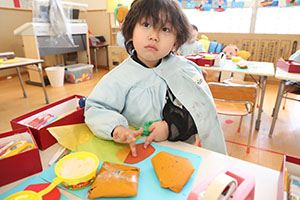 ハンバーガーの制作　ばら