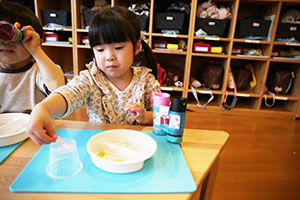 双眼鏡の制作　あひる