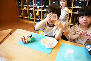 双眼鏡の制作　あひる