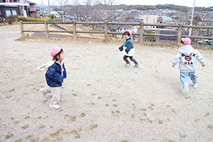 お散歩楽しかったね　ひよこ